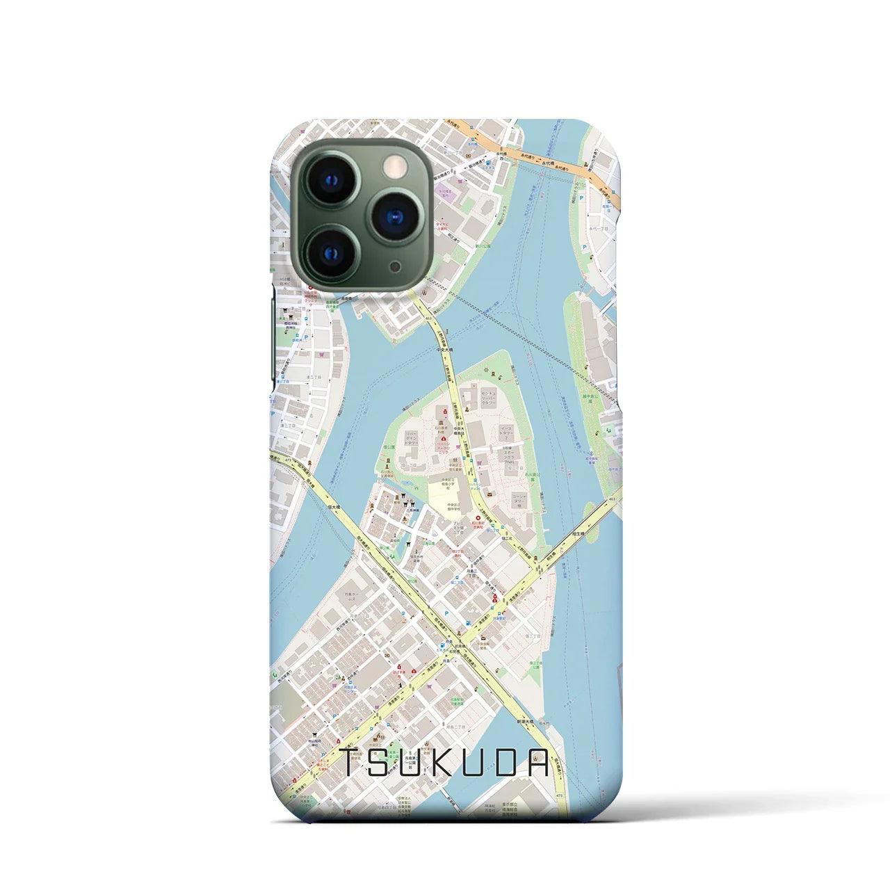 【佃(東京都)】地図柄iPhoneケース(バックカバータイプ)