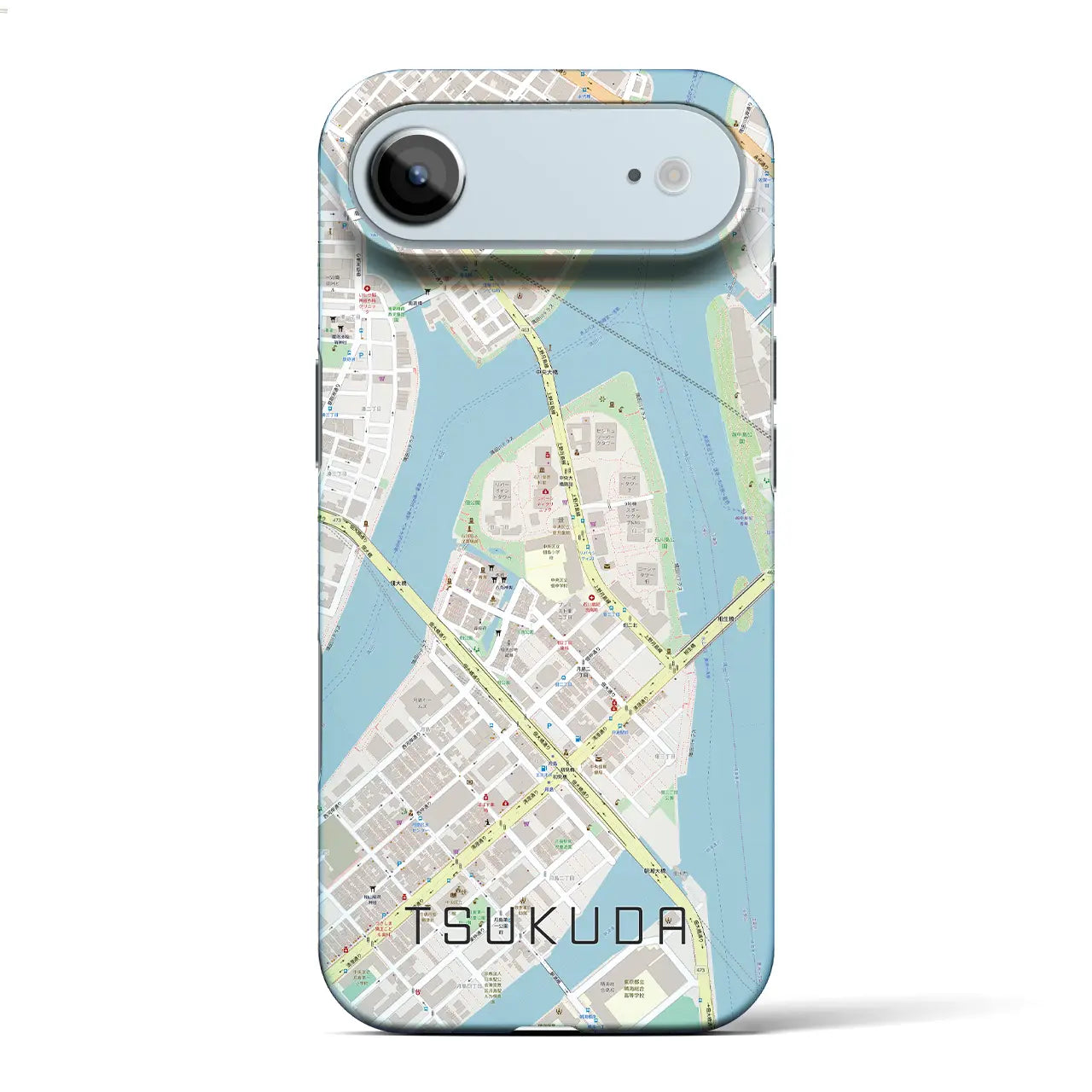 【佃(東京都)】地図柄iPhoneケース(バックカバータイプ)