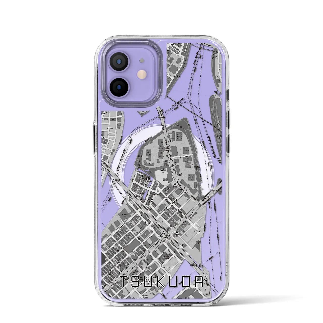 【佃(東京都)】地図柄iPhoneケース(MagSafeタイプ)