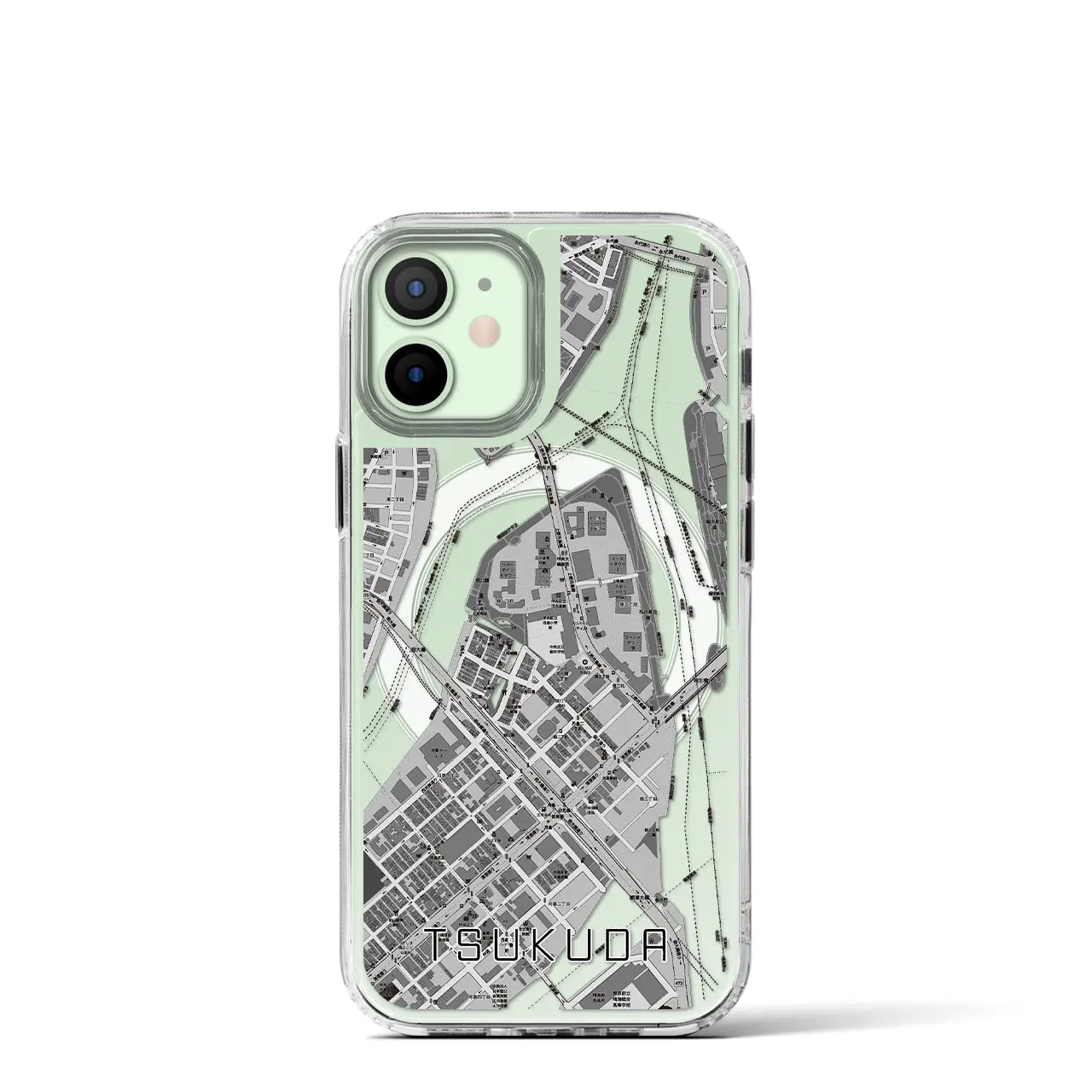 【佃(東京都)】地図柄iPhoneケース(MagSafeタイプ)