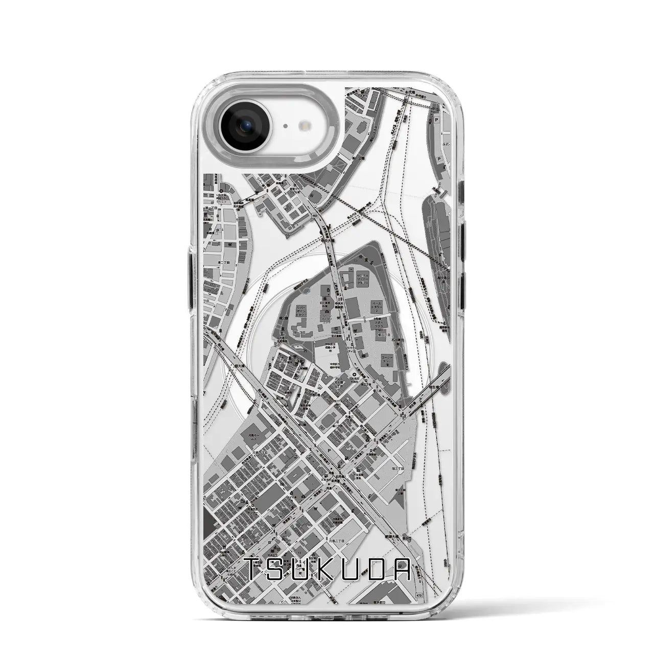 【佃(東京都)】地図柄iPhoneケース(MagSafeタイプ)