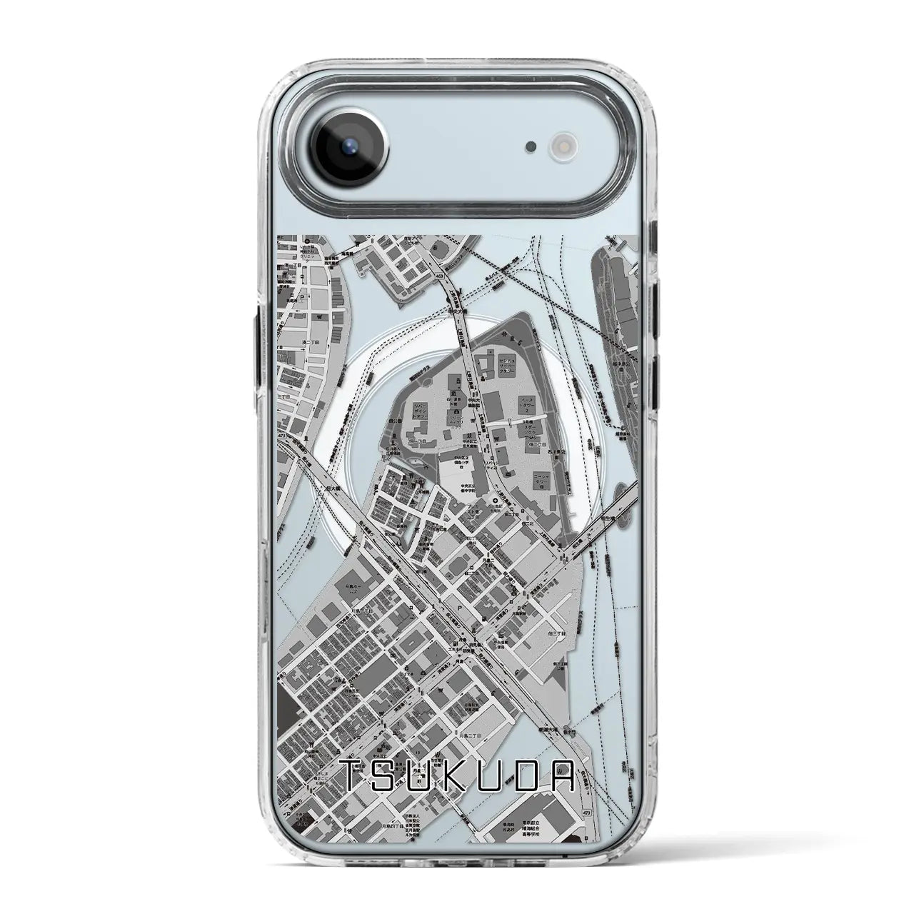 【佃(東京都)】地図柄iPhoneケース(MagSafeタイプ)