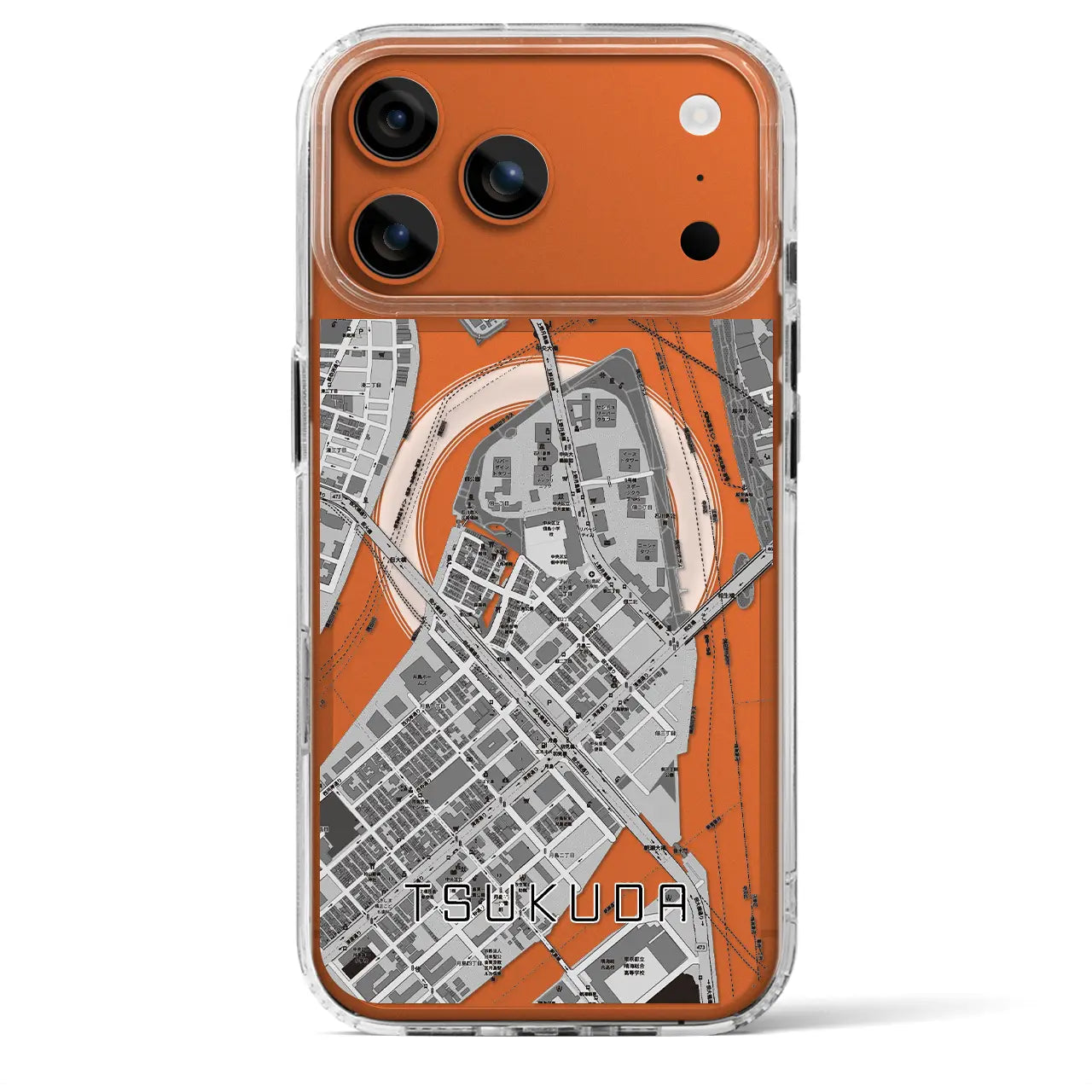 【佃(東京都)】地図柄iPhoneケース(MagSafeタイプ)