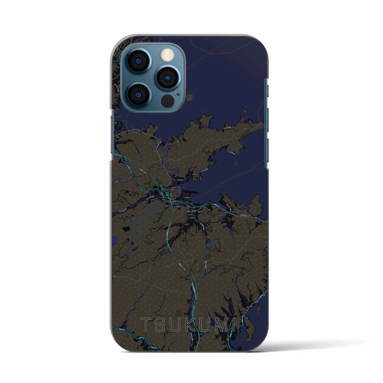 【津久見(大分県)】地図柄iPhoneケース(バックカバータイプ)