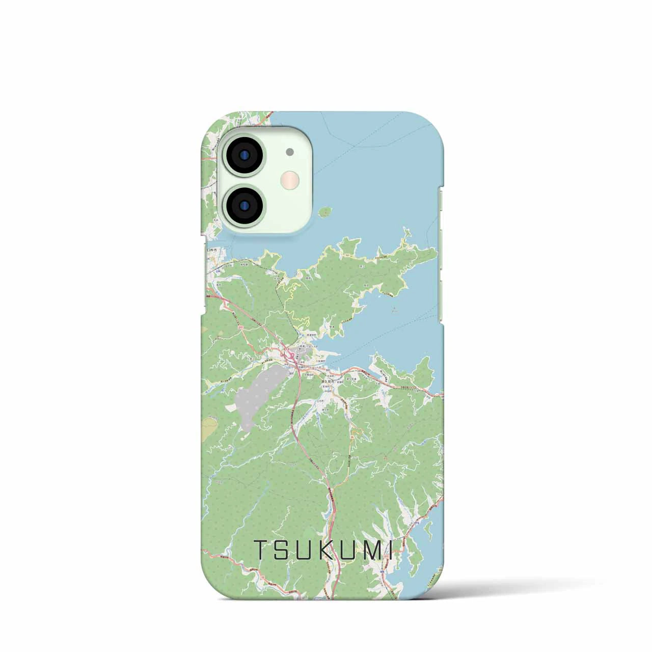 【津久見(大分県)】地図柄iPhoneケース(バックカバータイプ)