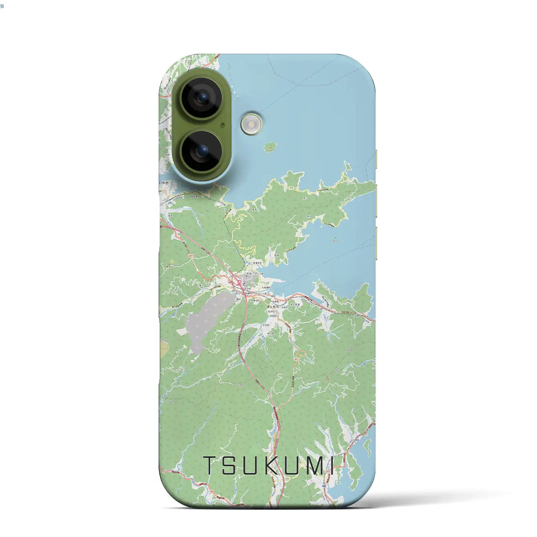 【津久見(大分県)】地図柄iPhoneケース(バックカバータイプ)ナチュラル・iPhone 17 Pro Max 用