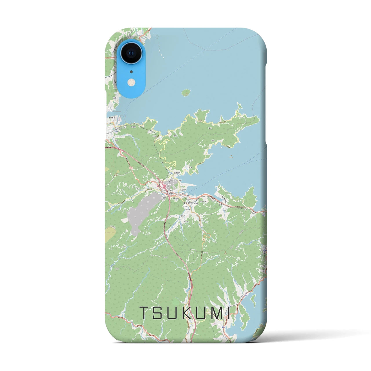 【津久見(大分県)】地図柄iPhoneケース(バックカバータイプ)