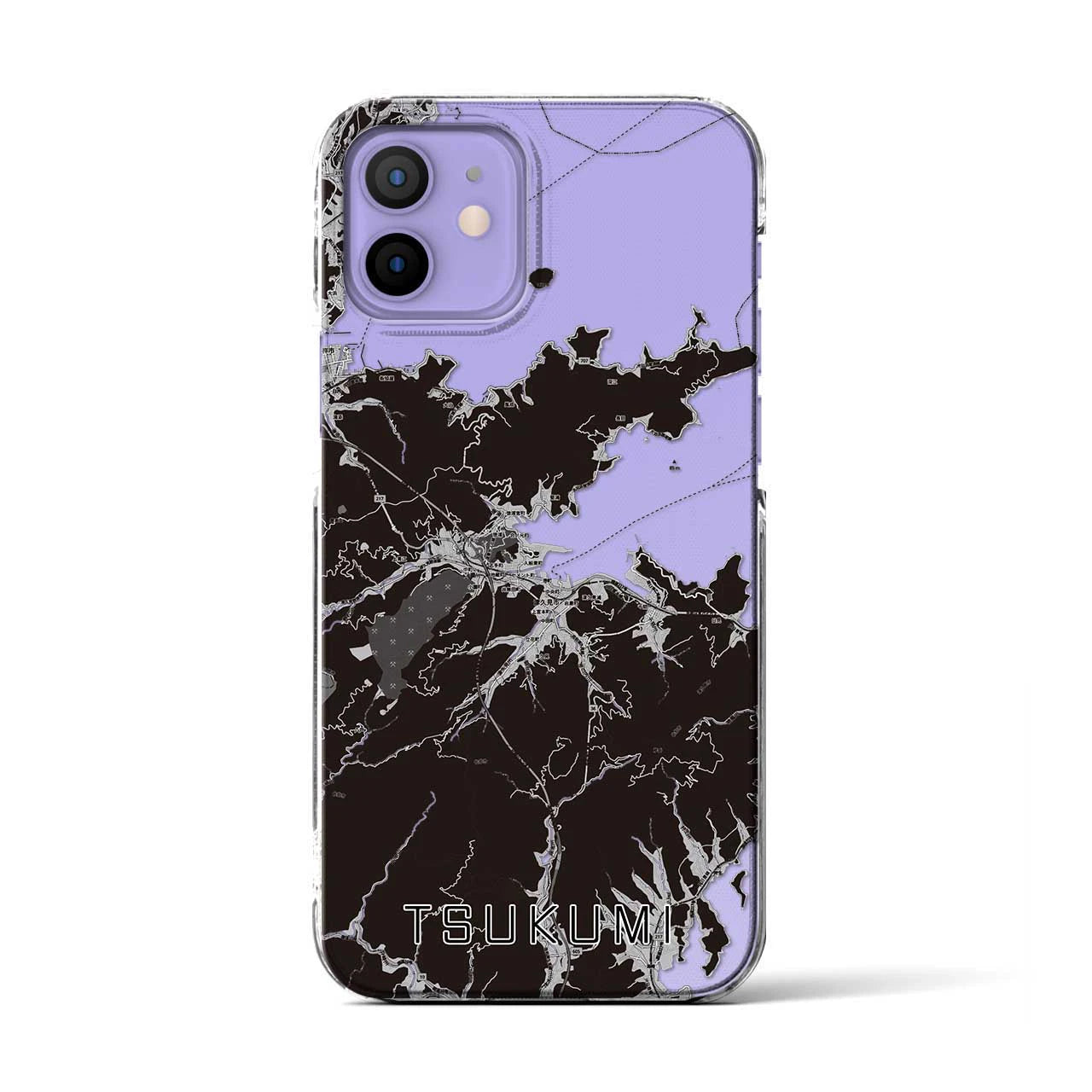 【津久見(大分県)】地図柄iPhoneケース(クリアタイプ)