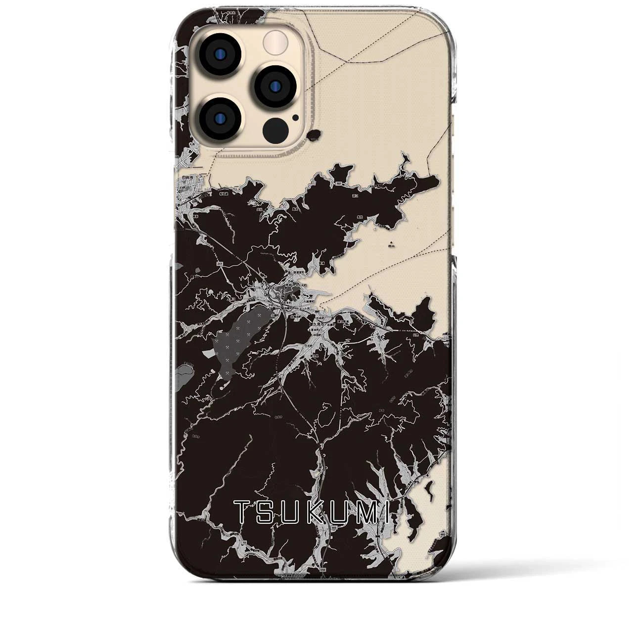 【津久見(大分県)】地図柄iPhoneケース(クリアタイプ)