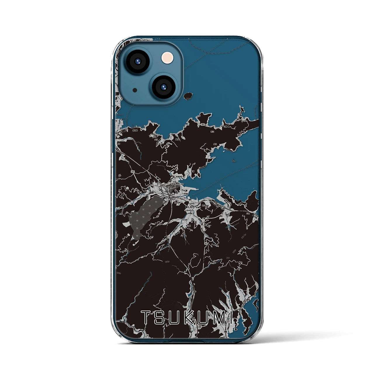 【津久見(大分県)】地図柄iPhoneケース(クリアタイプ)