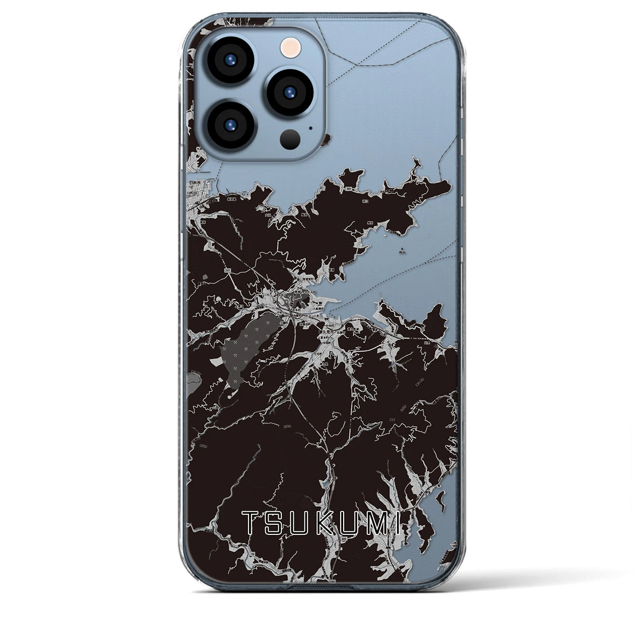 【津久見(大分県)】地図柄iPhoneケース(クリアタイプ)