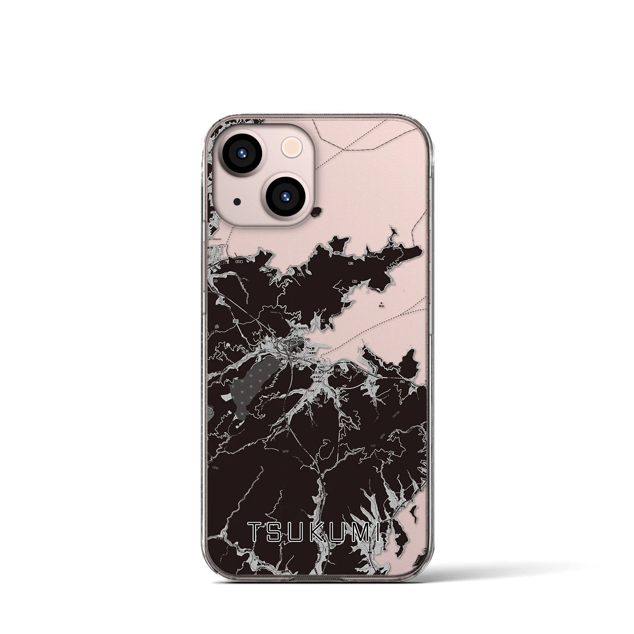 【津久見(大分県)】地図柄iPhoneケース(クリアタイプ)