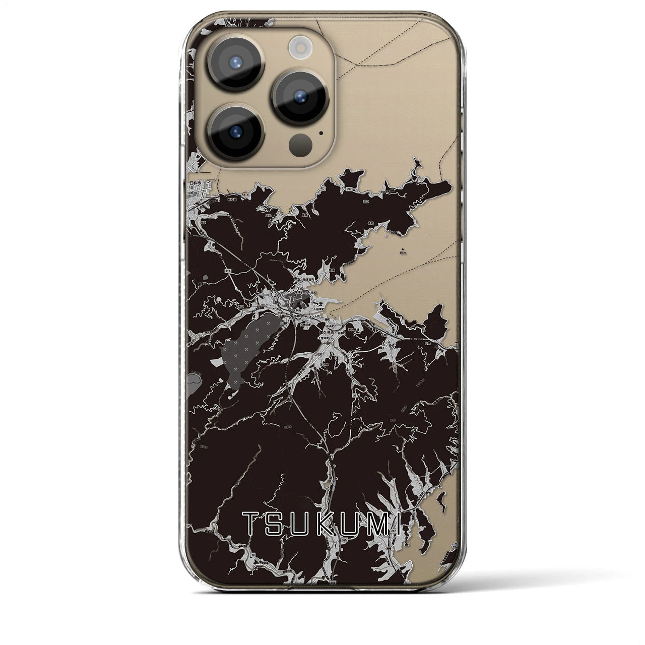 【津久見(大分県)】地図柄iPhoneケース(クリアタイプ)