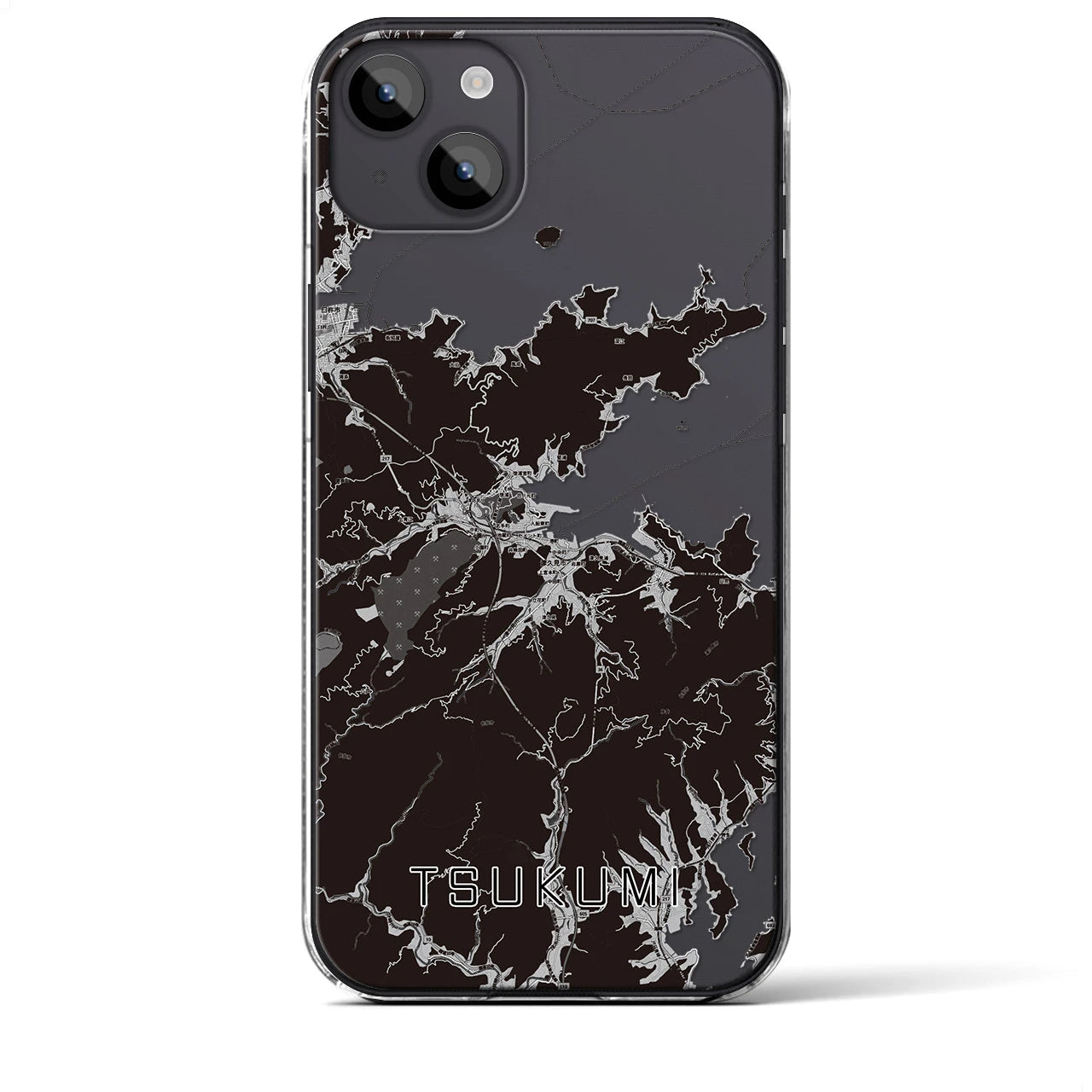 【津久見(大分県)】地図柄iPhoneケース(クリアタイプ)