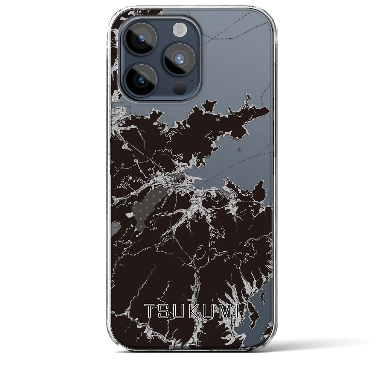 【津久見(大分県)】地図柄iPhoneケース(クリアタイプ)