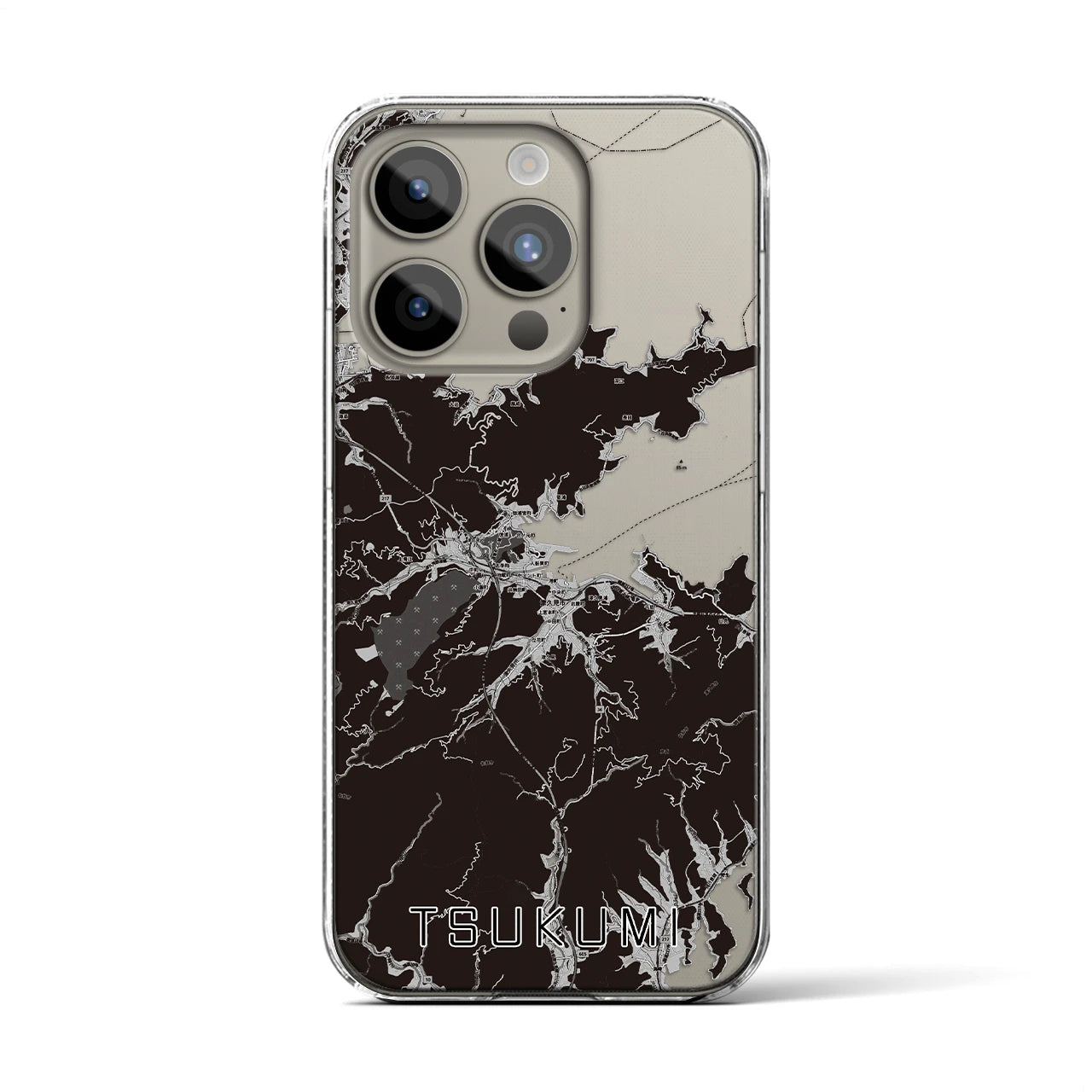 【津久見(大分県)】地図柄iPhoneケース(クリアタイプ)