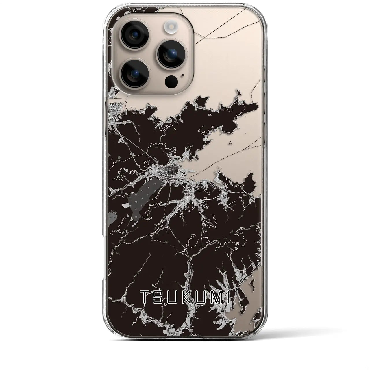 【津久見(大分県)】地図柄iPhoneケース(クリアタイプ)