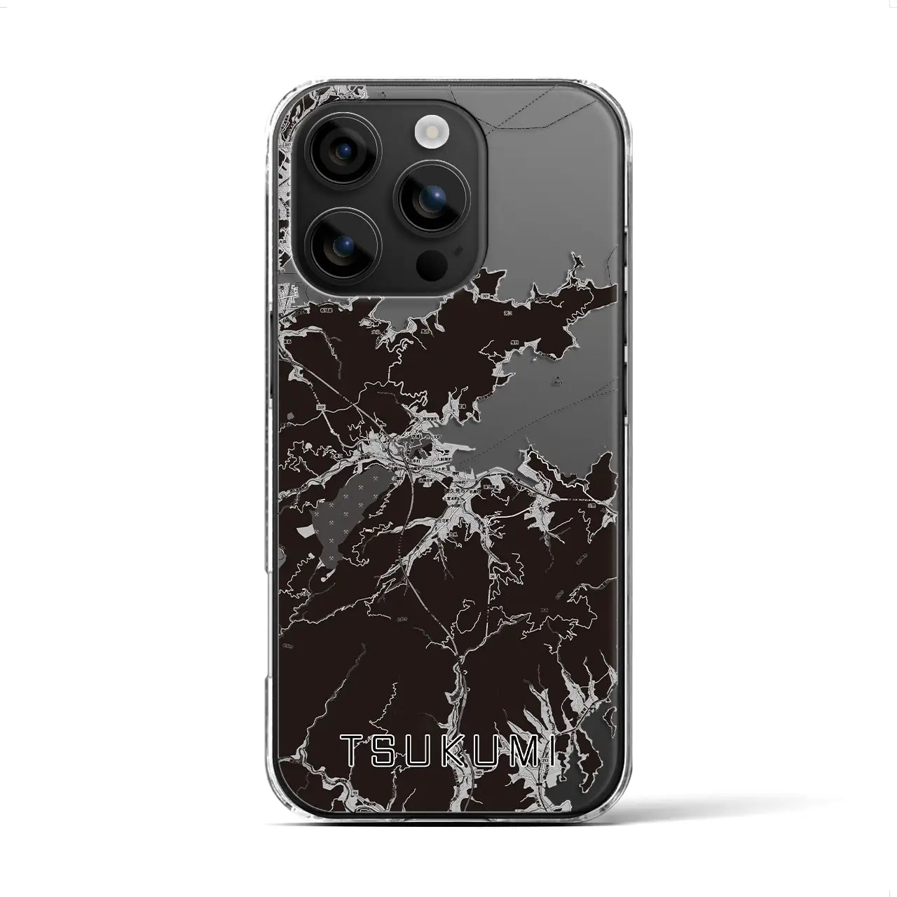 【津久見(大分県)】地図柄iPhoneケース(クリアタイプ)