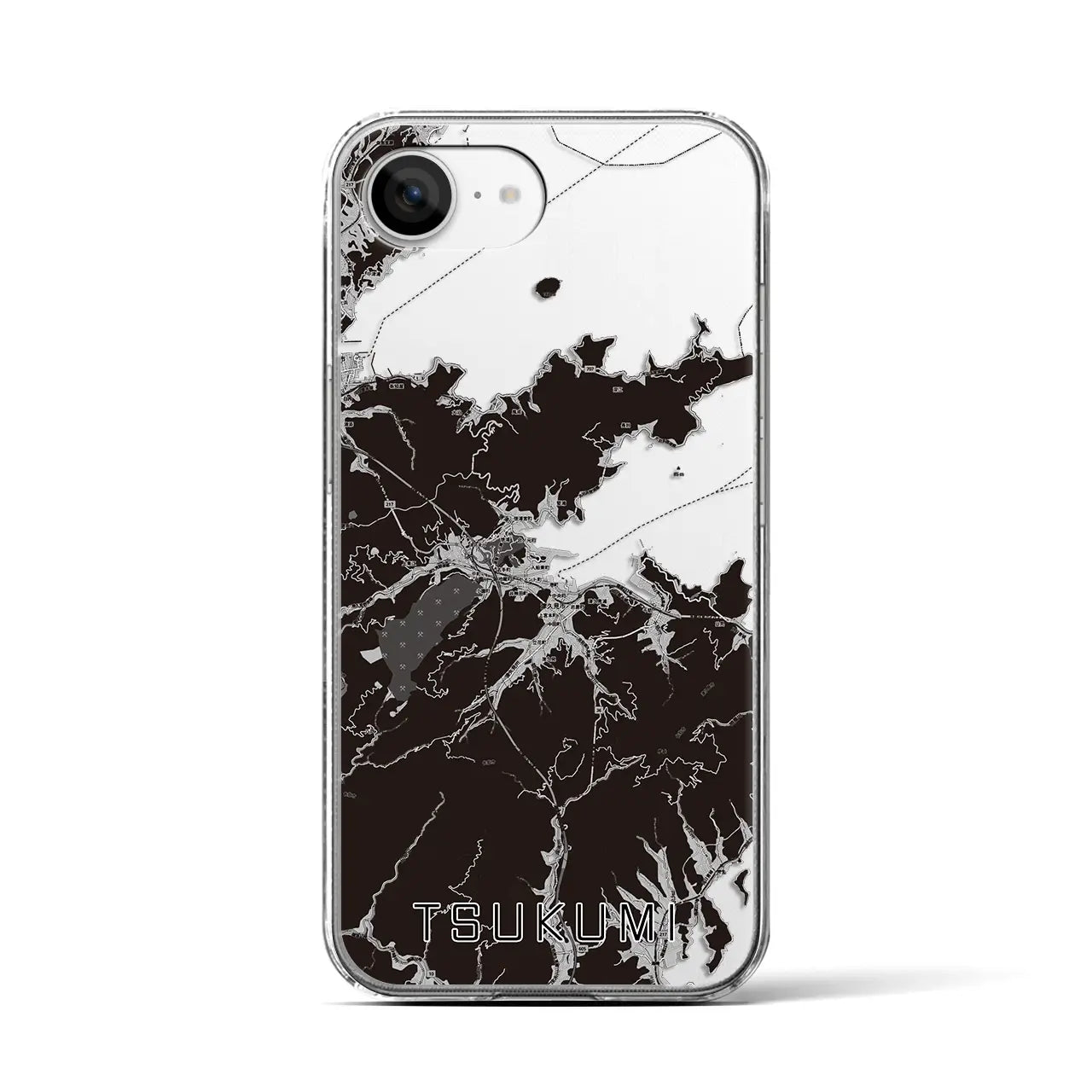 【津久見(大分県)】地図柄iPhoneケース(クリアタイプ)