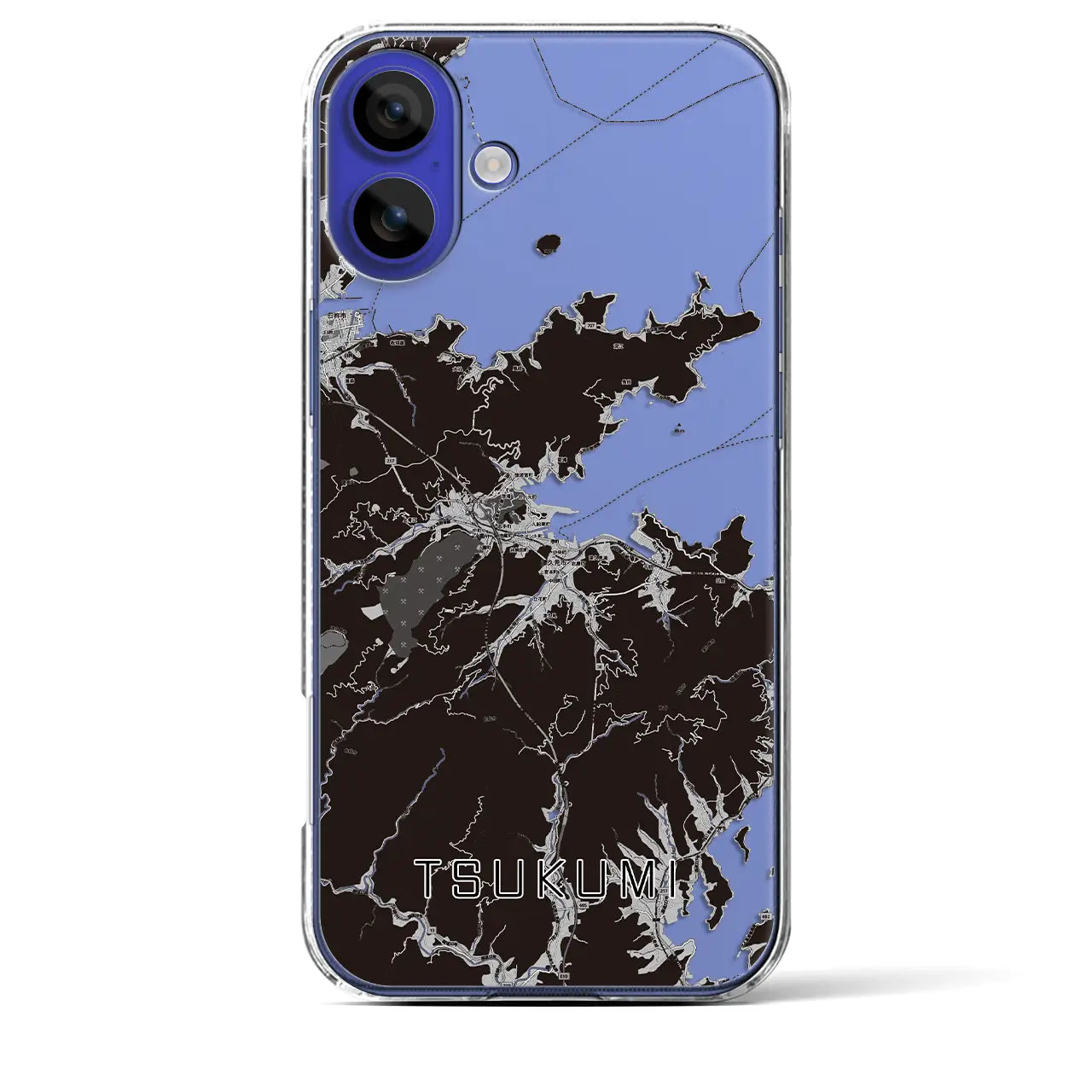 【津久見(大分県)】地図柄iPhoneケース(クリアタイプ)