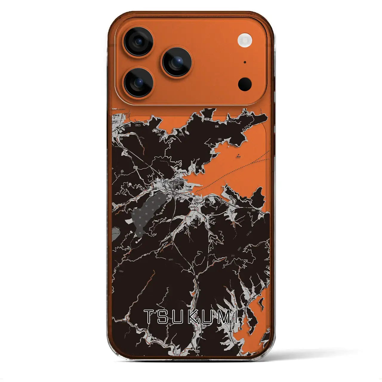 【津久見(大分県)】地図柄iPhoneケース(クリアタイプ)