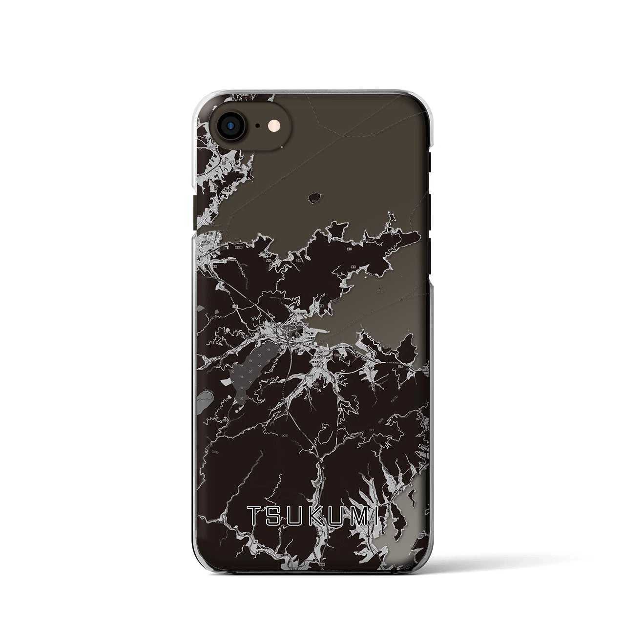 【津久見(大分県)】地図柄iPhoneケース(クリアタイプ)