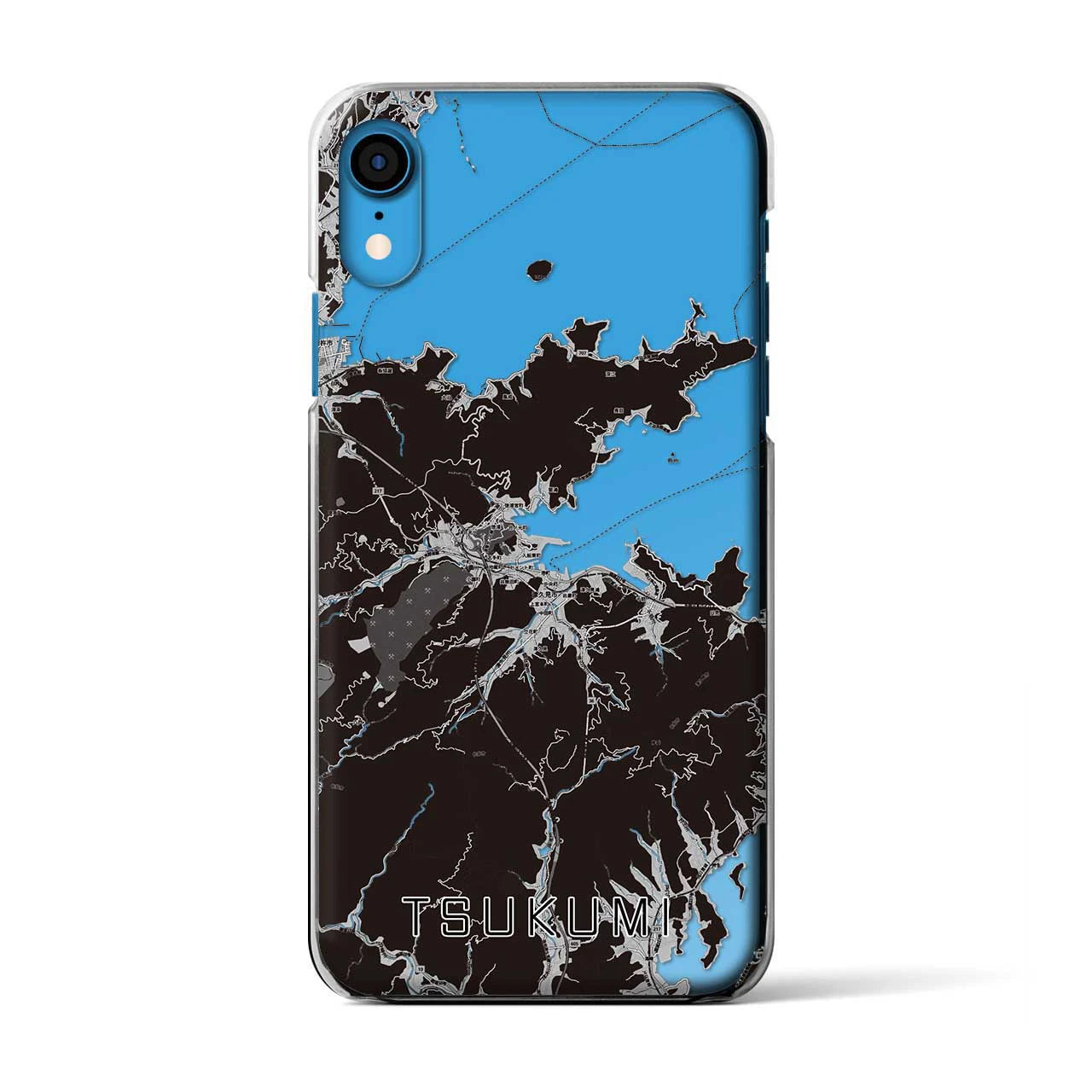 【津久見(大分県)】地図柄iPhoneケース(クリアタイプ)
