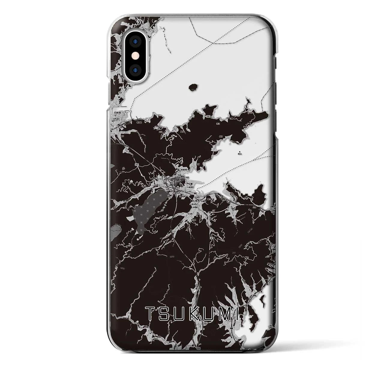 【津久見(大分県)】地図柄iPhoneケース(クリアタイプ)