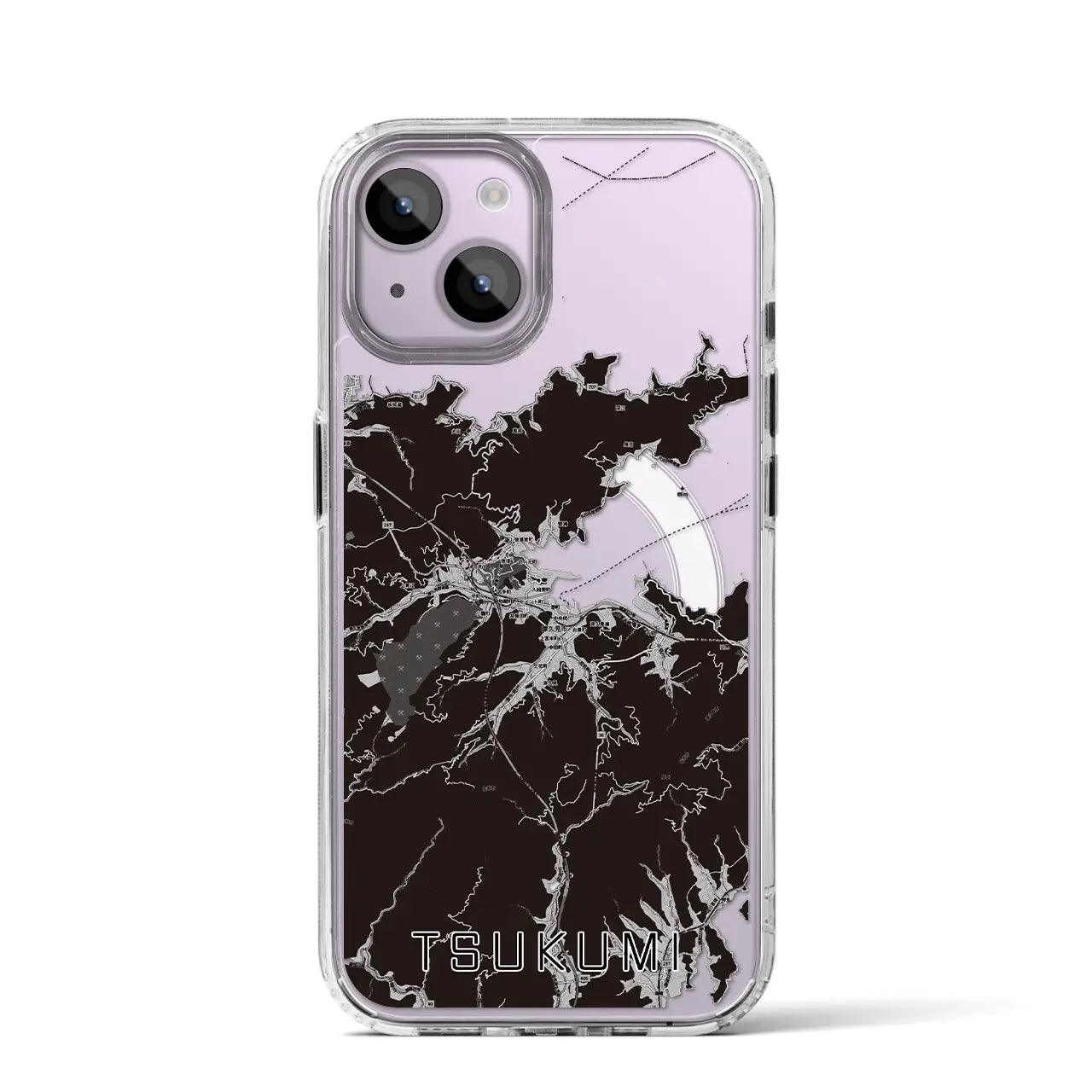 【津久見(大分県)】地図柄iPhoneケース(MagSafeタイプ)