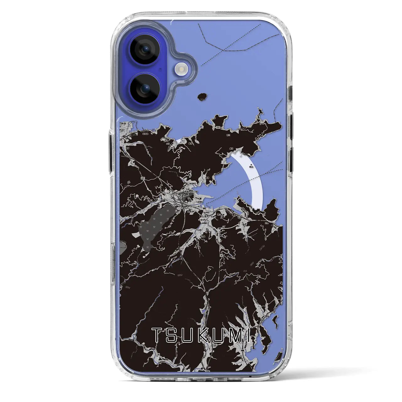 【津久見(大分県)】地図柄iPhoneケース(MagSafeタイプ)