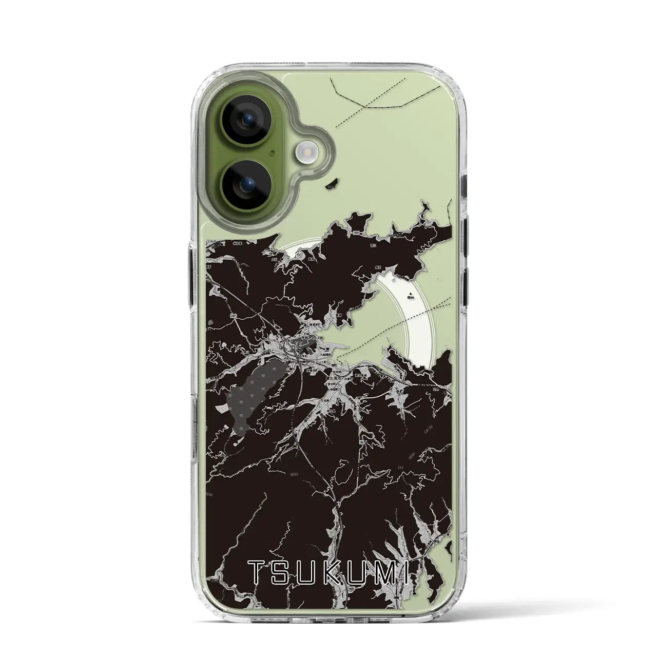 【津久見(大分県)】地図柄iPhoneケース(MagSafeタイプ)