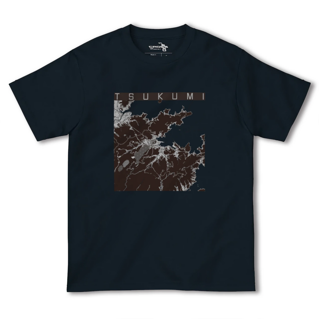 【津久見(大分県)】地図柄ヘビーウェイトTシャツ