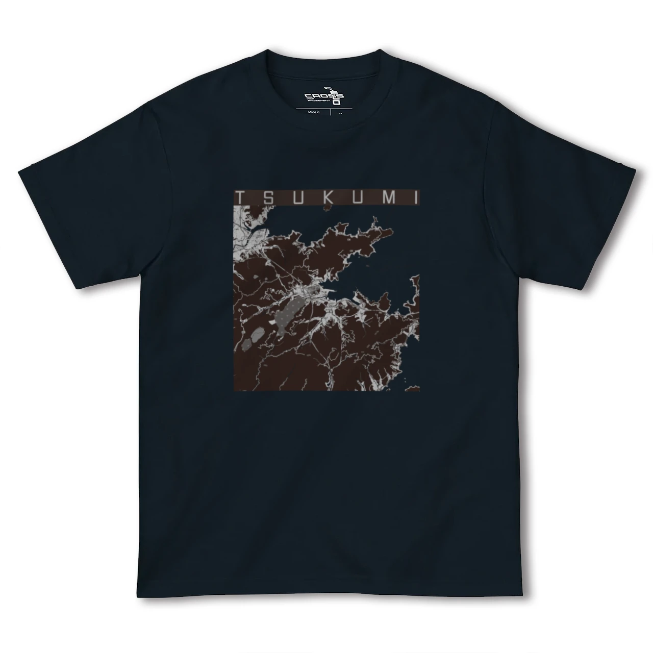 【津久見(大分県)】地図柄ヘビーウェイトTシャツ