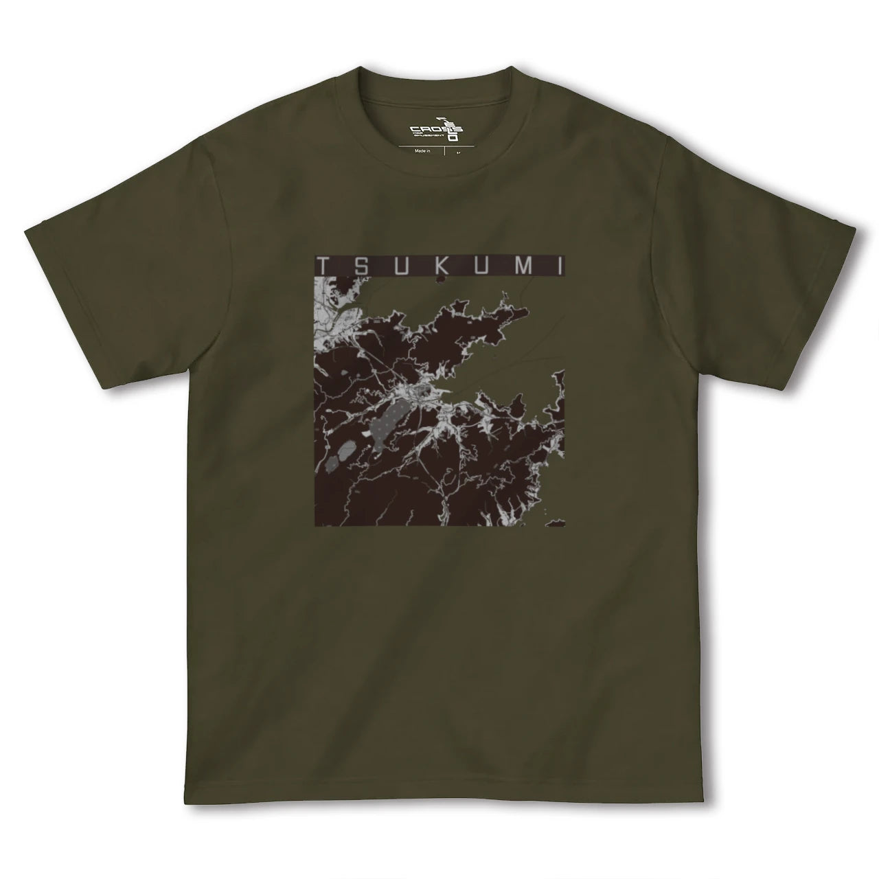 【津久見(大分県)】地図柄ヘビーウェイトTシャツ