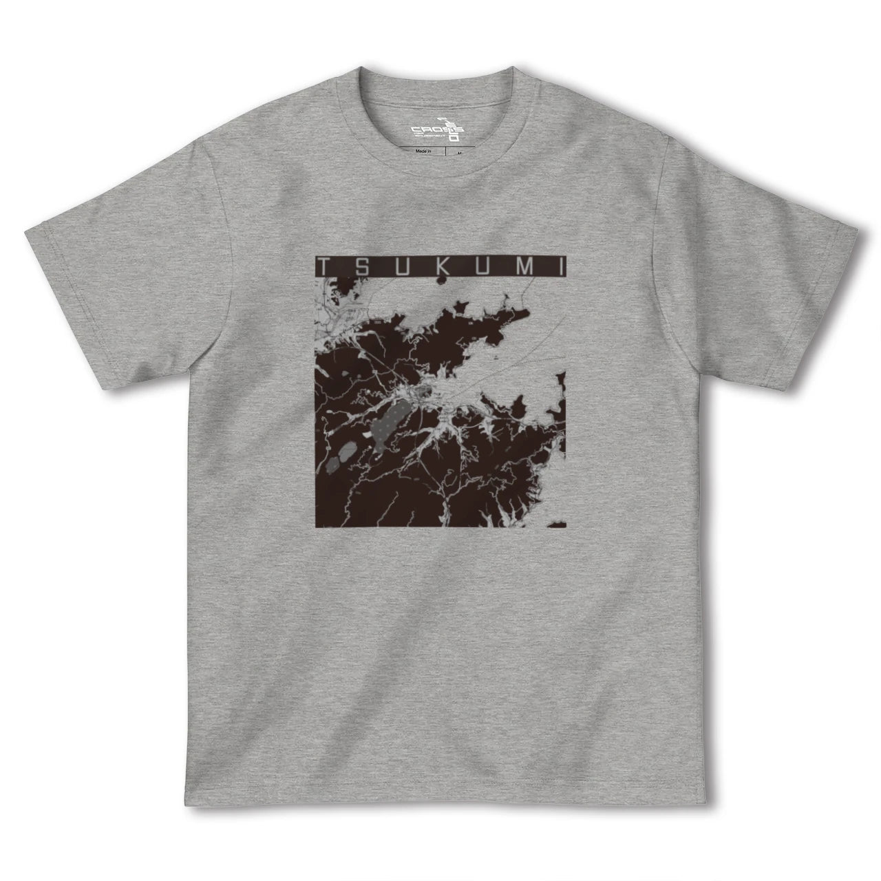 【津久見(大分県)】地図柄ヘビーウェイトTシャツ