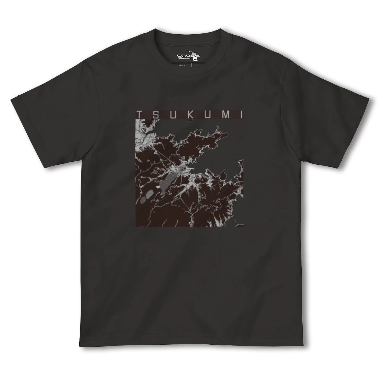 【津久見(大分県)】地図柄ヘビーウェイトTシャツ