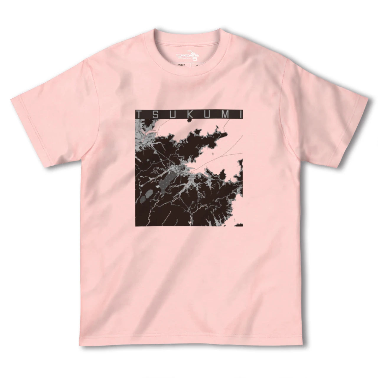 【津久見(大分県)】地図柄ヘビーウェイトTシャツ