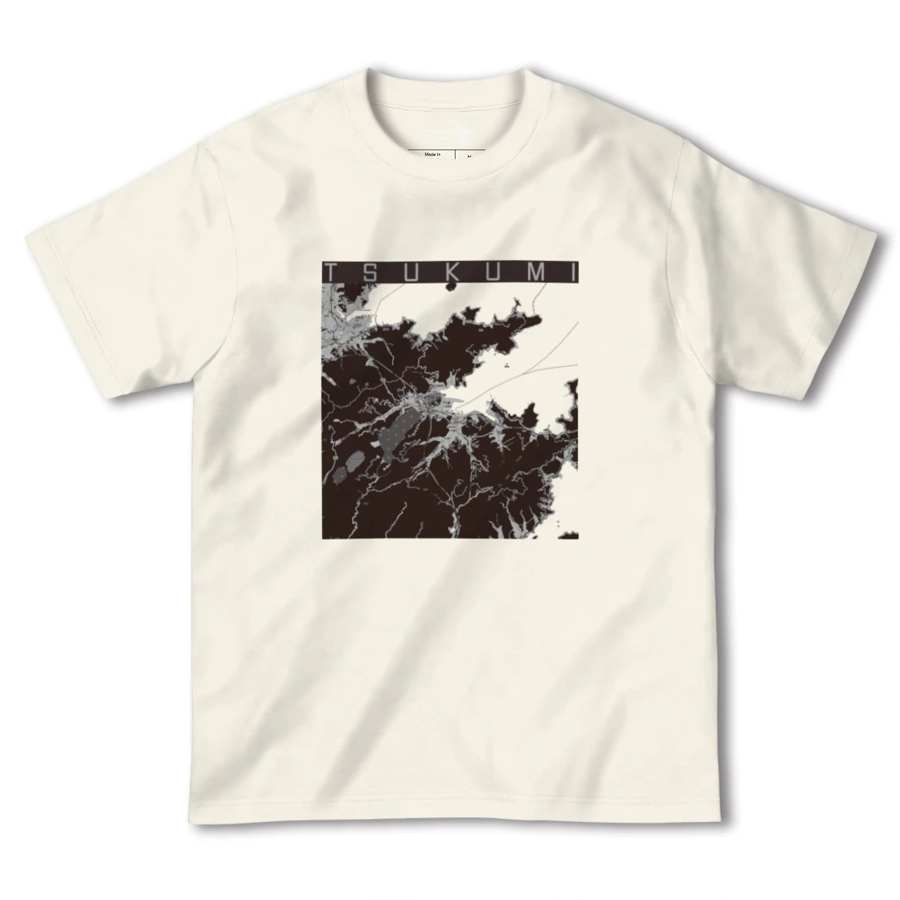 【津久見(大分県)】地図柄ヘビーウェイトTシャツ