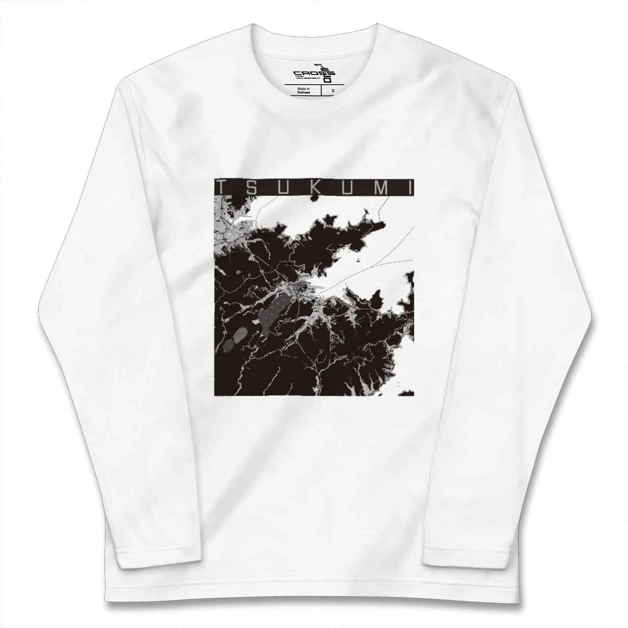 【津久見(大分県)】地図柄ロングスリーブTシャツ