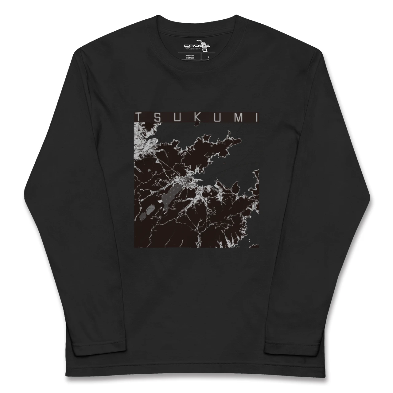 【津久見(大分県)】地図柄ロングスリーブTシャツ