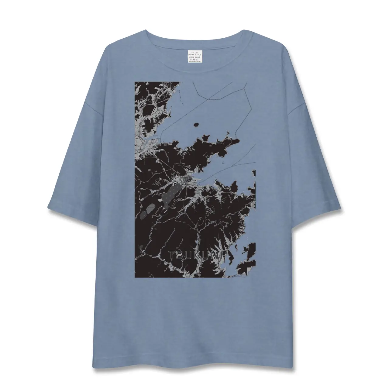 【津久見(大分県)】地図柄ビッグシルエットTシャツ