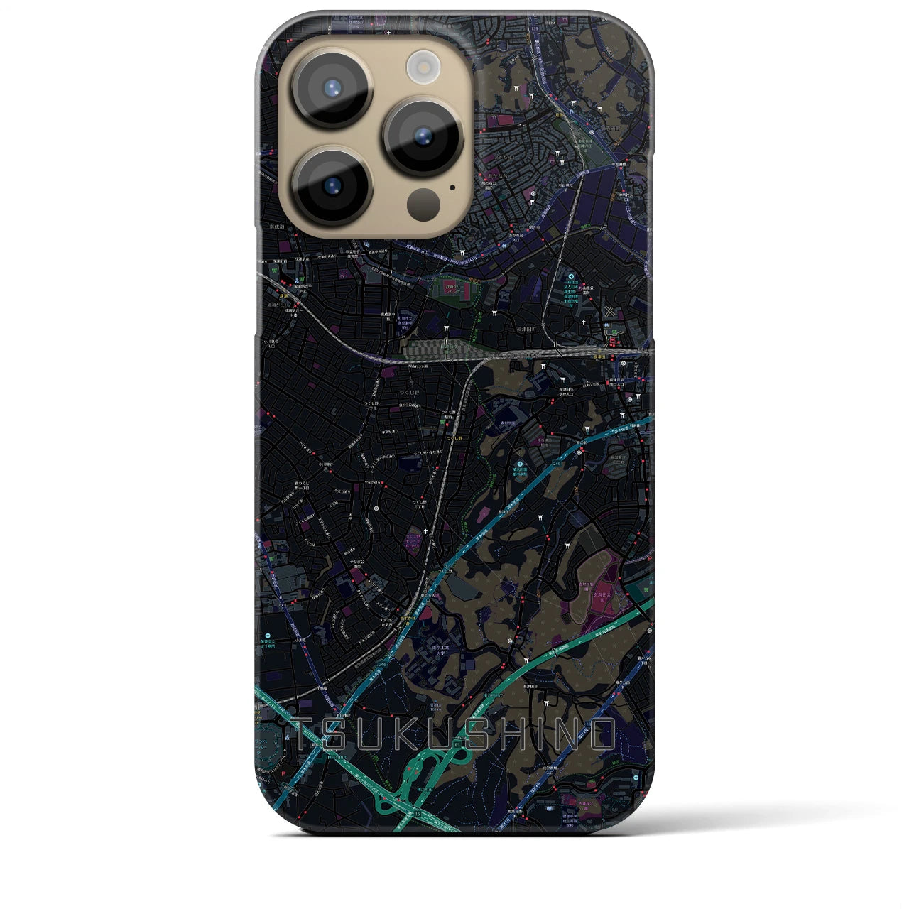 【つくし野(東京都)】地図柄iPhoneケース(バックカバータイプ)