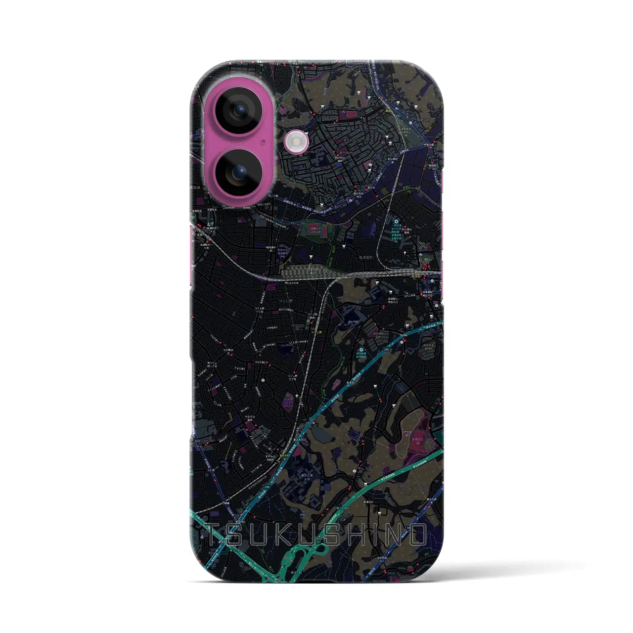 【つくし野(東京都)】地図柄iPhoneケース(バックカバータイプ)