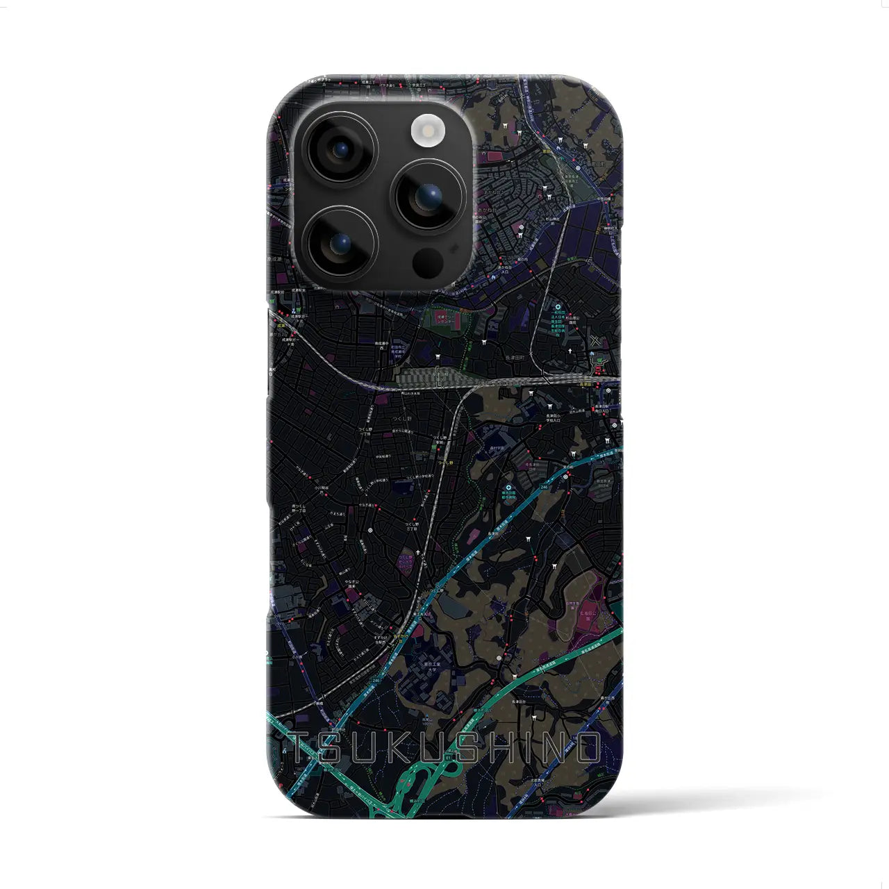【つくし野(東京都)】地図柄iPhoneケース(バックカバータイプ)