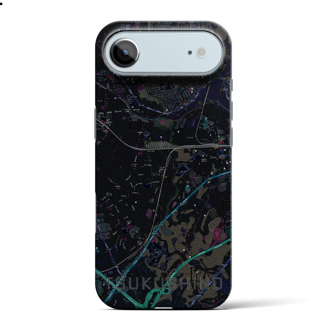 【つくし野(東京都)】地図柄iPhoneケース(バックカバータイプ)