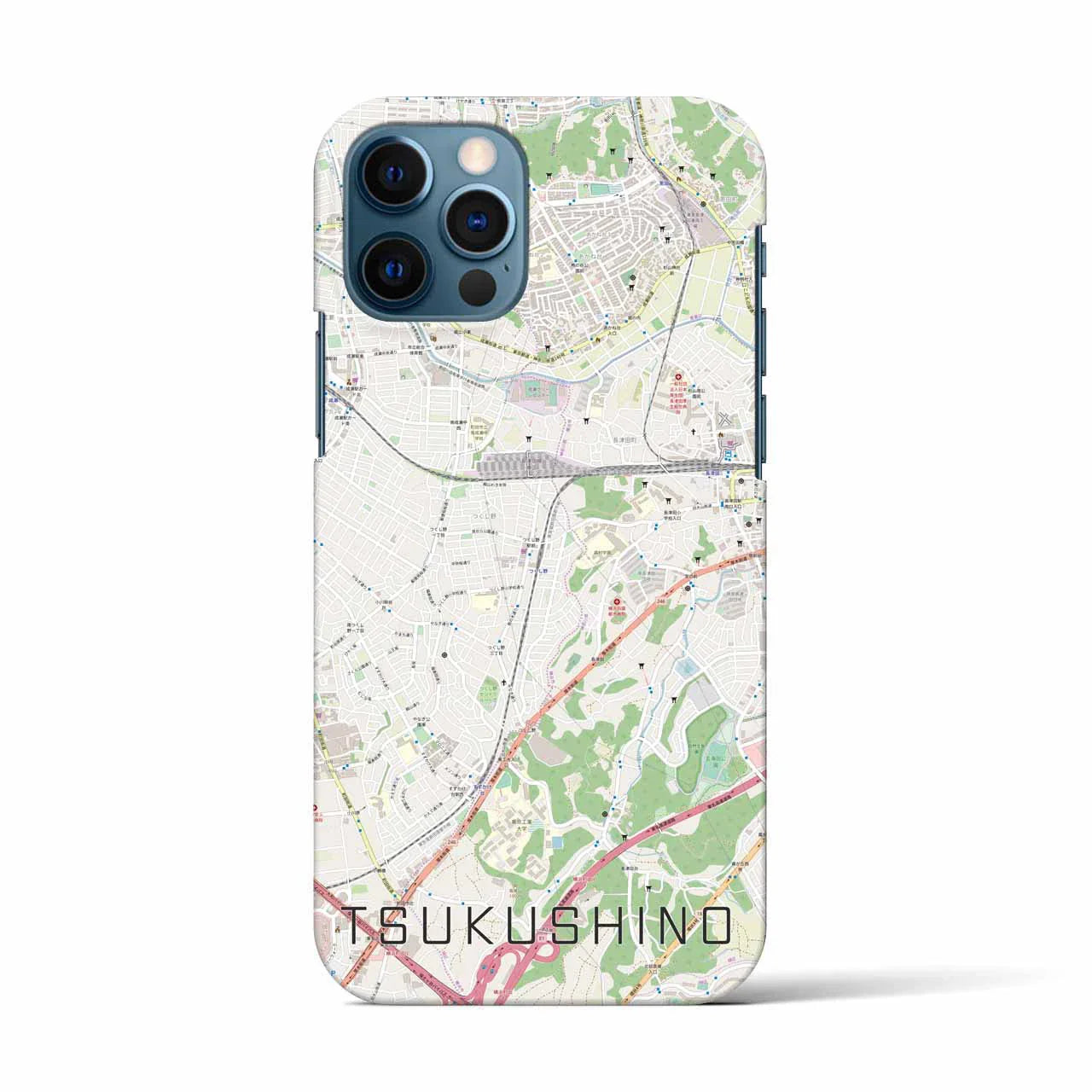 【つくし野(東京都)】地図柄iPhoneケース(バックカバータイプ)