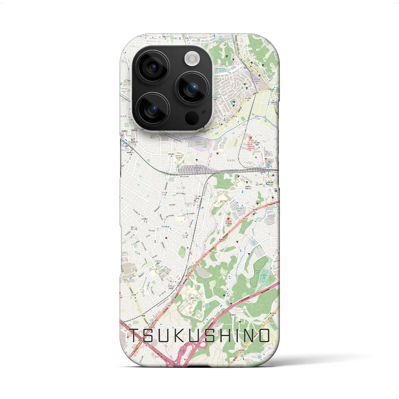 【つくし野(東京都)】地図柄iPhoneケース(バックカバータイプ)