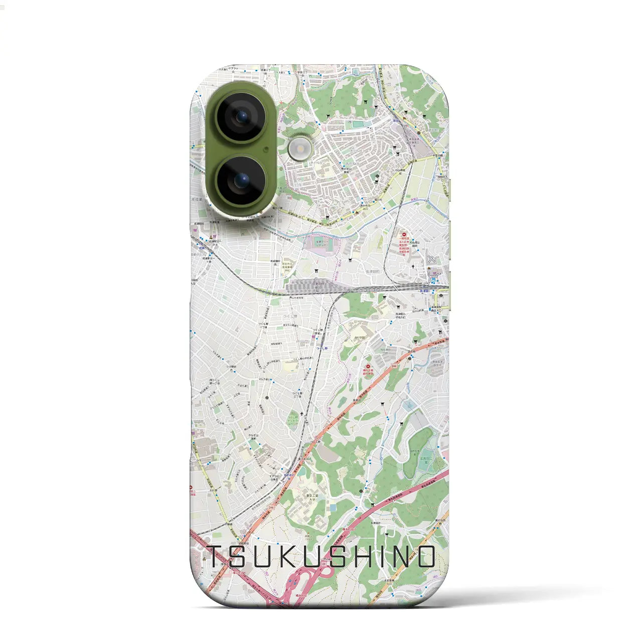 【つくし野(東京都)】地図柄iPhoneケース(バックカバータイプ)