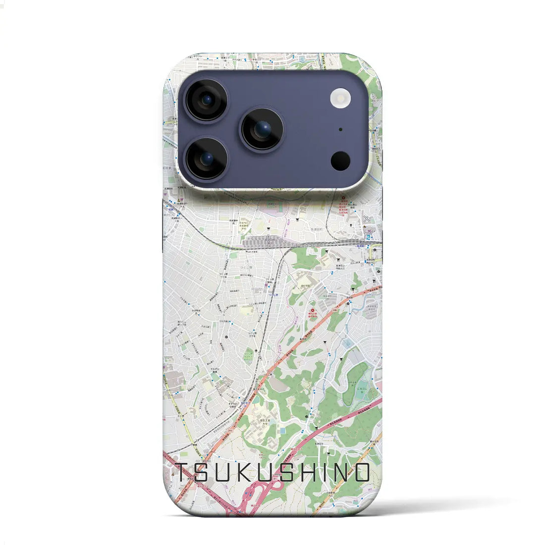 【つくし野(東京都)】地図柄iPhoneケース(バックカバータイプ)ナチュラル・iPhone 17 Pro Max 用