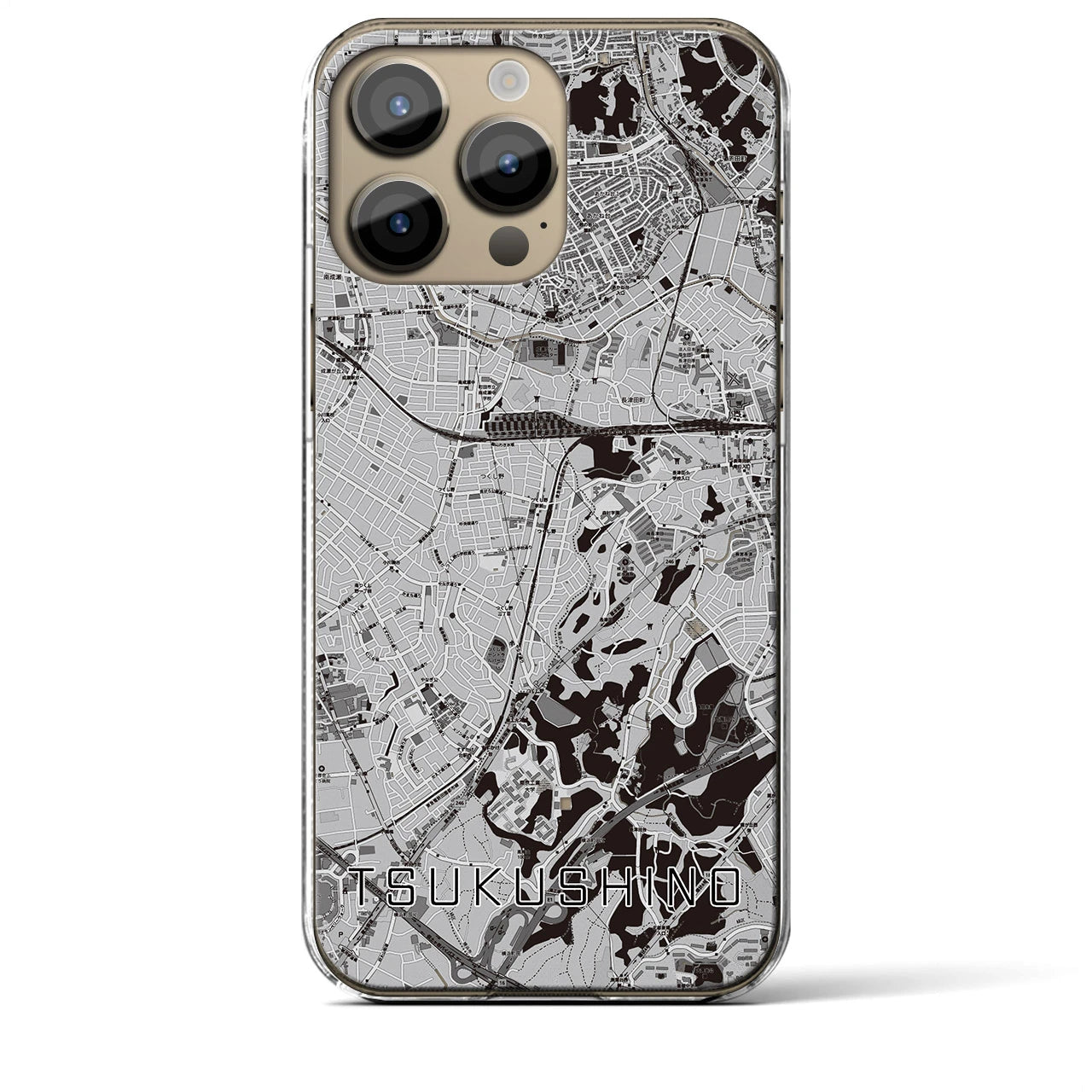 【つくし野(東京都)】地図柄iPhoneケース(クリアタイプ)